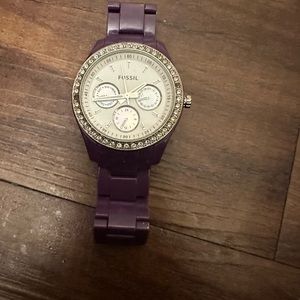 Purple Fossil Watch